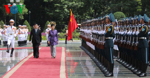 Lễ đón Tổng thống Hàn Quốc Park Geun-hye.